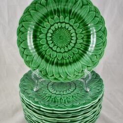 Wedgwood Majolica Green Glazed Sunflower Plate - SOLD